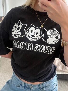 Felix The Cat Black "Bring It Back" graphic tee!!